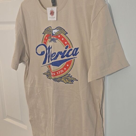 Merica Tan Graphic T-Shirt - Picture 4 of 5